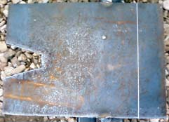 Skidplate cut out of steel