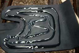 Glue added to bottom of skidplate